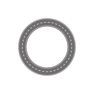 Dairesel yol simgesi. Vektör çizimi. EPS 10. Resim yükle.