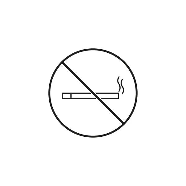 Nincs Füstölgő Ikon Tiltott Cigaretta Jel Vektor Illusztráció Eps Készletkép — Stock Vector