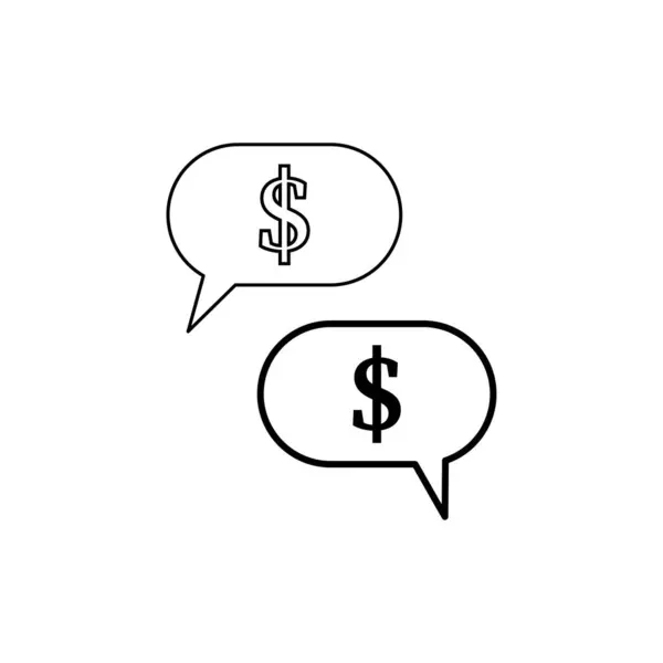 Dollarzeichen Nachrichten Mit Dollarzeichen Geschäftliches Gespräch Vektorillustration Eps Archivbild — Stockvektor
