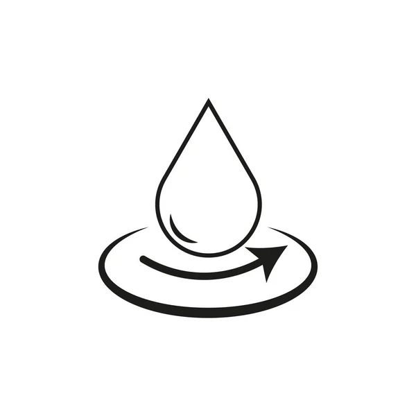 Wodoodporna Ikona Symbol Powierzchni Odstraszającej Wodę Ilustracja Wektora Eps Obraz — Wektor stockowy