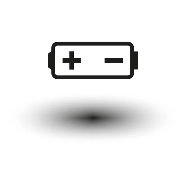 Ícone Bateria Ícone Uma Pequena Bateria Para Uma Lanterna Ilustração — Vetor de Stock