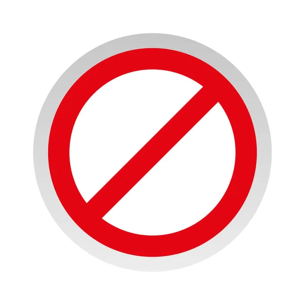 Prohibición Denegar Señal Ilustración Vectorial Eps Imagen Stock — Archivo Imágenes Vectoriales
