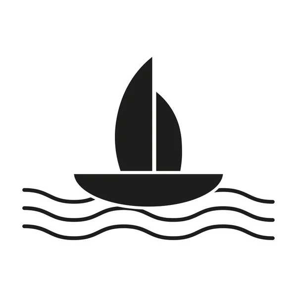 Båtikon Segelbåtsikonen Vektorillustration Eps Lagerbild — Stock vektor
