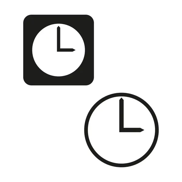 Simbolo Del Tempo Icona Dell Orologio Illustrazione Vettoriale Eps Immagine — Vettoriale Stock