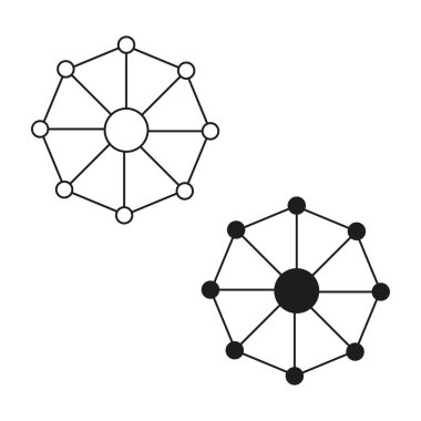 Ağ konsepti simgesi. Vektör çizimi. EPS 10. Resim yükle.
