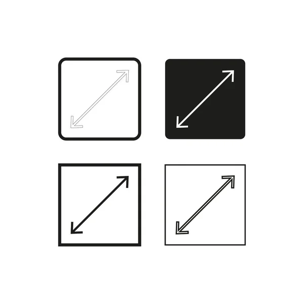 Redimensionner Icône Illustration Vectorielle Spe Image Stock — Image vectorielle