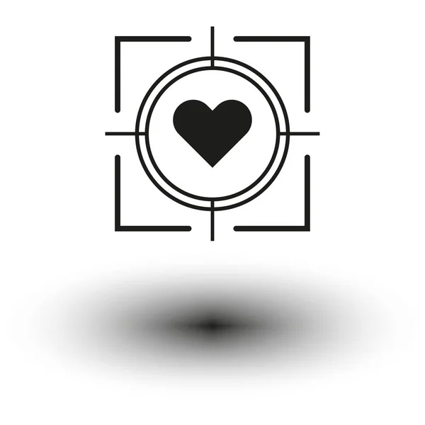 Значок Сердечной Цели Векторная Иллюстрация Eps Изображение — стоковый вектор