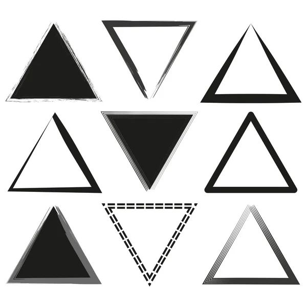 Formes Dessinées Main Triangles Pour Conception Logo Illustration Vectorielle Spe — Image vectorielle