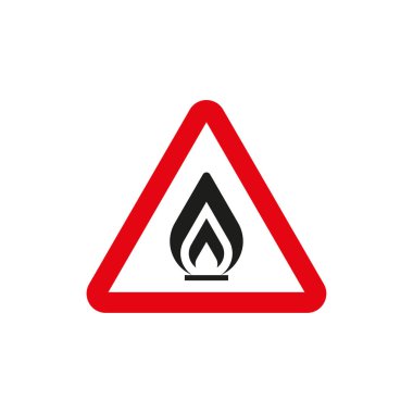 Fire warning sign. Vector illustration. EPS 10. Stock image. clipart