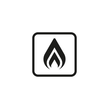 Yangın uyarı işareti. Vektör çizimi. EPS 10. Resim yükle.