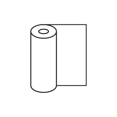 Duvar kağıdı yuvarlama ikonu. Vektör çizimi. EPS 10. Resim yükle.