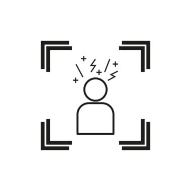 Stres ya da endişe ikonu. Vektör çizimi. EPS 10. Resim yükle.