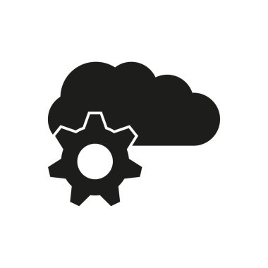 Bulut hesaplama simgesi. Vektör çizimi. EPS 10. Resim yükle.