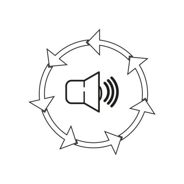 Ses düzeyi simgeyi küçült. Düşük ses seviyesi sembolü. ikonu daha az duy. Azaltma sessiz simgesi. Sözcü sembolü. Vektör çizimi. EPS 10. Resim yükle.