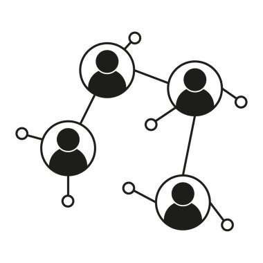 Sosyal ağ simgesi. İnsanlar Birliği konsepti. İnsanlar arasındaki iletişim simgesi. Halkın sembolü. Vektör çizimi. EPS 10. Resim yükle.