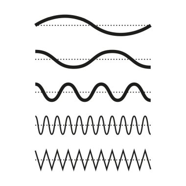 Ses dalgası simgesi. Ses dalgası sembolü. Vektör çizimi. EPS 10. Resim yükle.