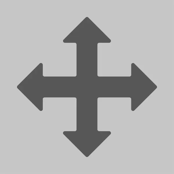矢の十字架 クロスアローズ 4つの矢印が異なる方向を示しています ベクトルイラスト Eps10について ストックイメージ — ストックベクタ
