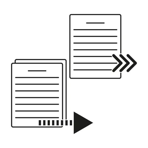 Envoi Icône Document Illustration Vectorielle Spe Image Stock — Image vectorielle
