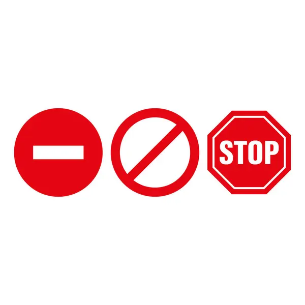 Stopka Ikona Stop Žádná Ikona Značky Vektorová Ilustrace Eps Stock — Stockový vektor