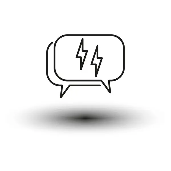 Αγενές Εικονίδιο Απάντησης Εικονίδιο Flash Μήνυμα Κακό Σύμβολο Ανάδρασης Εικονογράφηση — Διανυσματικό Αρχείο