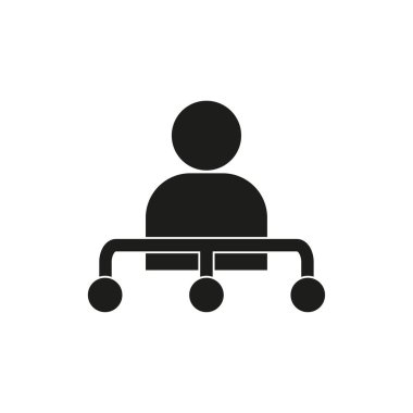 Ağ konsepti simgesi. Ağ konsepti sembolü. İş stratejisi ikonu. Vektör çizimi. EPS 10. Resim yükle.