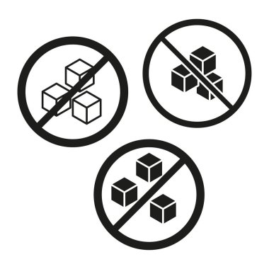 Şeker yok, şeker ikonu. Sağlık yaşam ikonu unsuru. Vektör çizimi. EPS 10. Resim yükle.