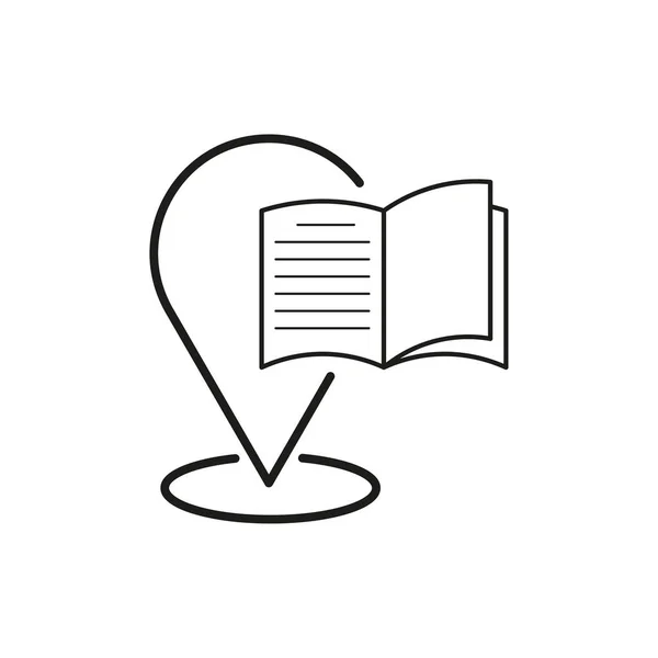 Könyvesbolt Hely Pin Ikon Vektor Illusztráció Eps Készletkép — Stock Vector
