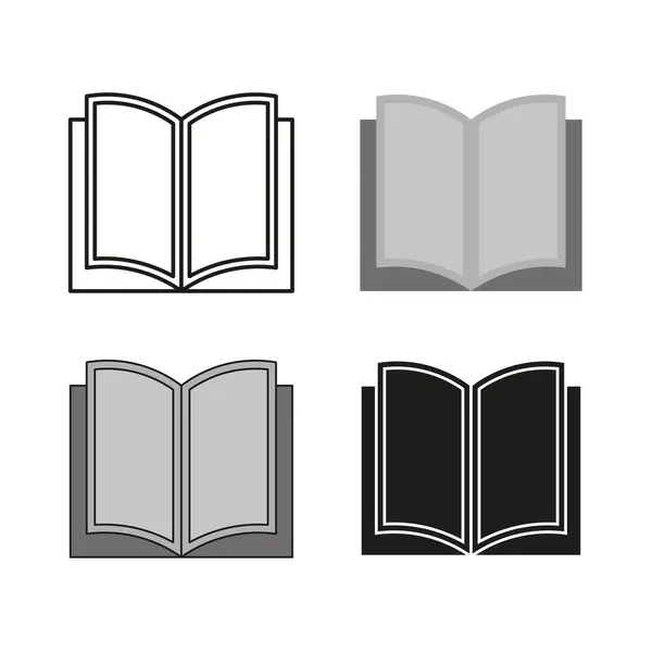 Set Icone Del Libro Illustrazione Vettoriale Eps Immagine Stock — Vettoriale Stock