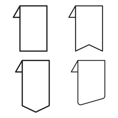 Sancak simgesi ayarlandı. Dekoratif logo. Kurdele tabela koleksiyonu. Etiket sembolü. Vektör çizimi. EPS 10. Resim yükle.