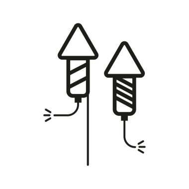 Havai fişek ikonu hazır. Vektör çizimi. EPS 10. Resim yükle.