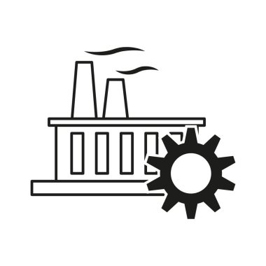 Fabrika ikonu. Vektör çizimi. EPS 10. Resim yükle.