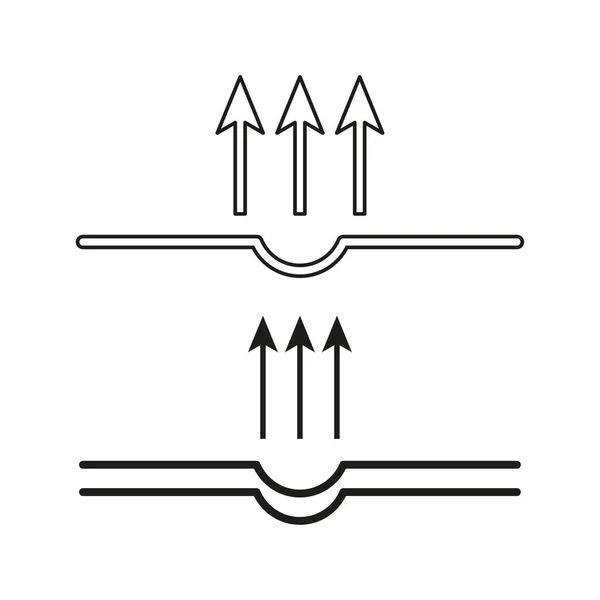Icône Élasticité Signe Rides Logo Peau Symbole Élastique Illustration Vectorielle — Image vectorielle