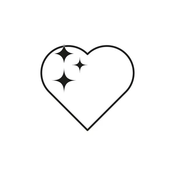 Знак Сияющих Звезд Сердца Векторная Иллюстрация Eps Изображение — стоковый вектор