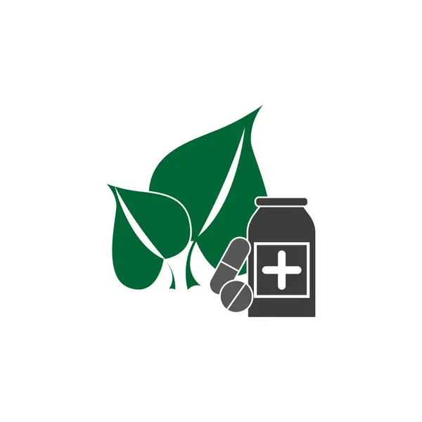 Herbal Medicine Organic Drug Icon Vector Illustration Eps Stock Image — Stock Vector