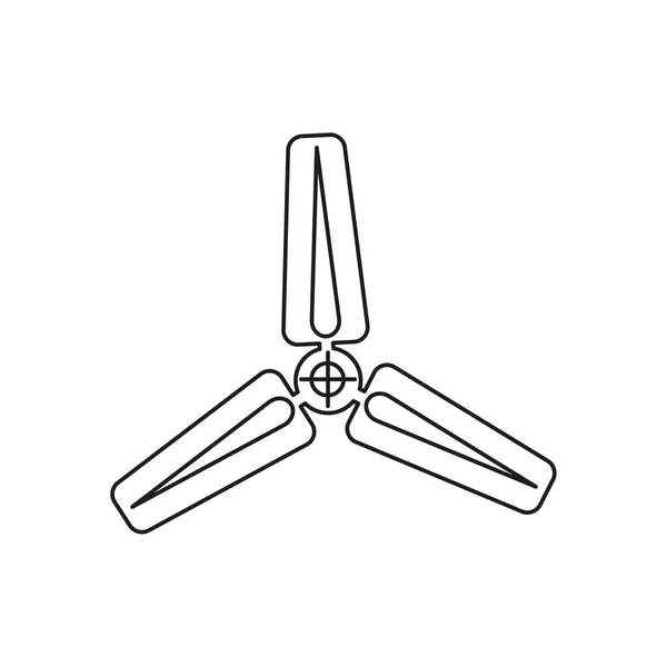 Ceiling Fan Icon Vector Illustration Eps Stock Image — Stock Vector