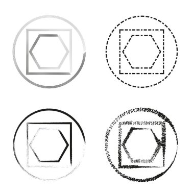 Grunge Square Frames ile el çizimi. Vektör çizimi. EPS 10. Resim yükle.