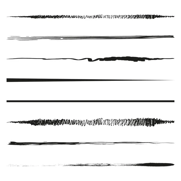 Ручные Рисованные Линии Кисти Векторная Иллюстрация Eps Изображение Лицензионные Стоковые Векторы