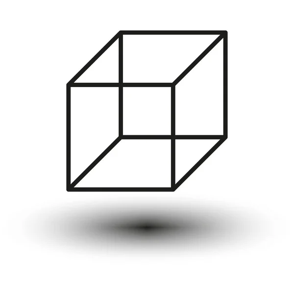 Icône Cube Figure Géométrique Contexte Commercial Symbole Boîte Logo Créatif — Image vectorielle