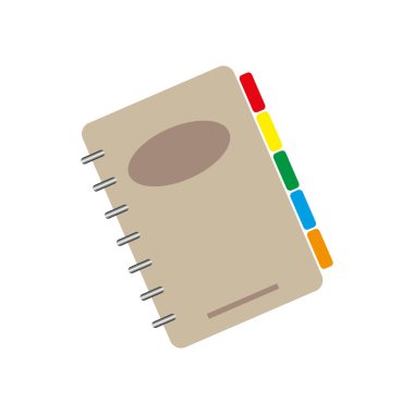 Not defteri simgesi. Telefon rehberi ikonu. Vektör çizimi. EPS 10. Resim yükle.