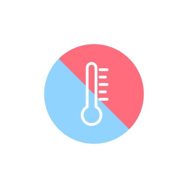 Sıcaklık simgesi. Vektör çizimi. EPS 10. Resim yükle.