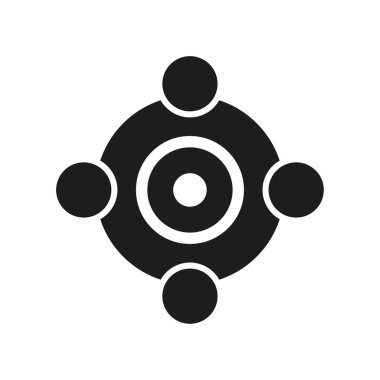 Denetleyici merkez düğme simgesi. Vektör çizimi. EPS 10. Resim yükle.