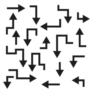 Ok hazır. İz, rota, yol, yön simgesi. Vektör çizimi. EPS 10. Resim yükle.