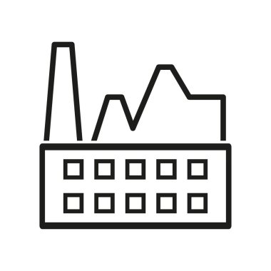 Fabrika ikonu. Vektör çizimi. EPS 10. Resim yükle.