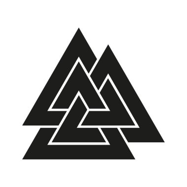 Valknut sembolü. Vektör çizimi. EPS 10. Resim yükle.