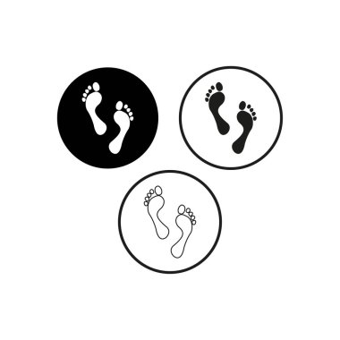 Ayak izi ikonu. Vektör çizimi. EPS 10. Resim yükle.