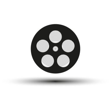 Film, film makarası ikonu. Vektör çizimi. EPS 10. Resim yükle.