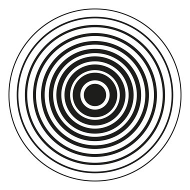 Çift merkezli siyah çizgi simgesi. Vektör çizimi. EPS 10. Resim yükle.