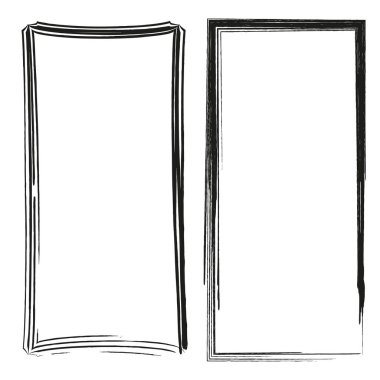 Pis dikdörtgen çerçeve. Vektör çizimi. EPS 10. Resim yükle.