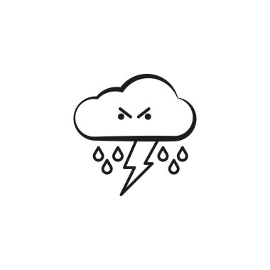 Fırtına ikonu. Vektör çizimi. EPS 10. Resim yükle.