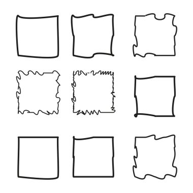 El çizimi çerçeveler. Vektör çizimi. EPS 10. Resim yükle.